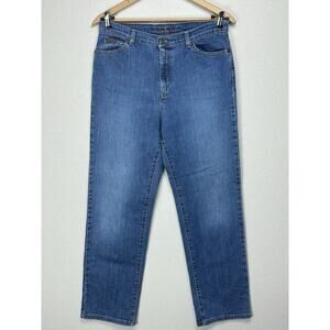 Eddie Bauer Women’s Jeans Sz 14R Stretch Natural Fit Straight Leg Preppy Classic